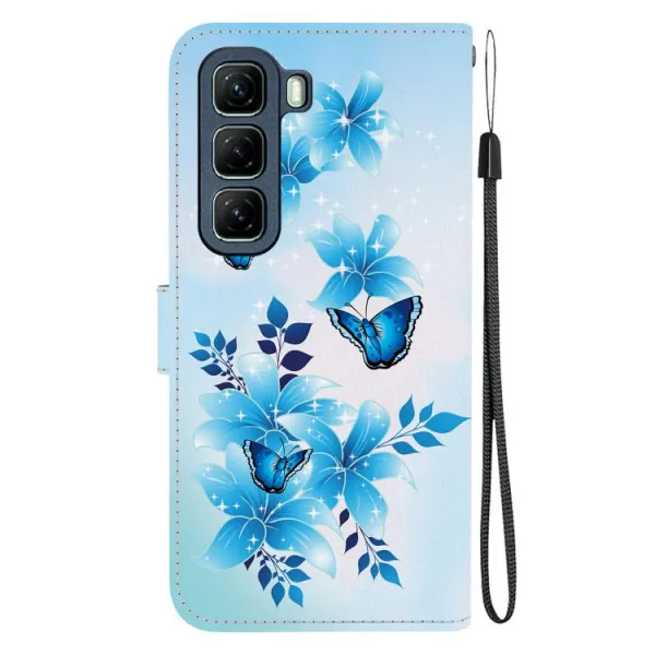 ART Peňaženkový kryt pre Infinix Hot 50 5G BLUE BUTTERFLIES