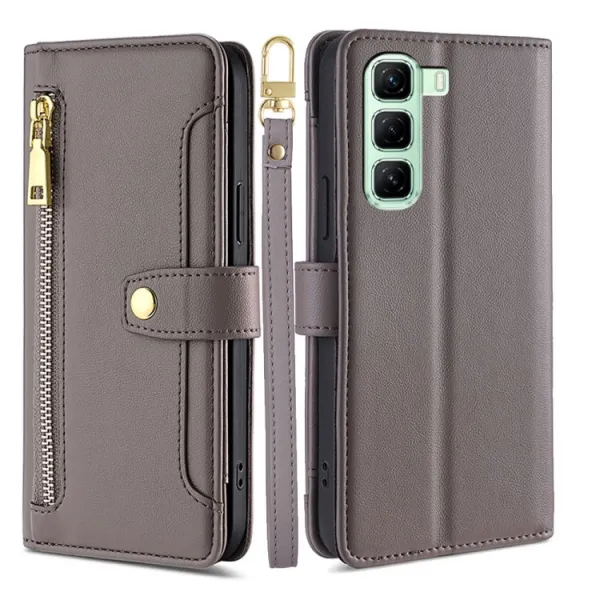 PASTEL Peňaženkové puzdro pre Infinix Hot 50 5G šedé