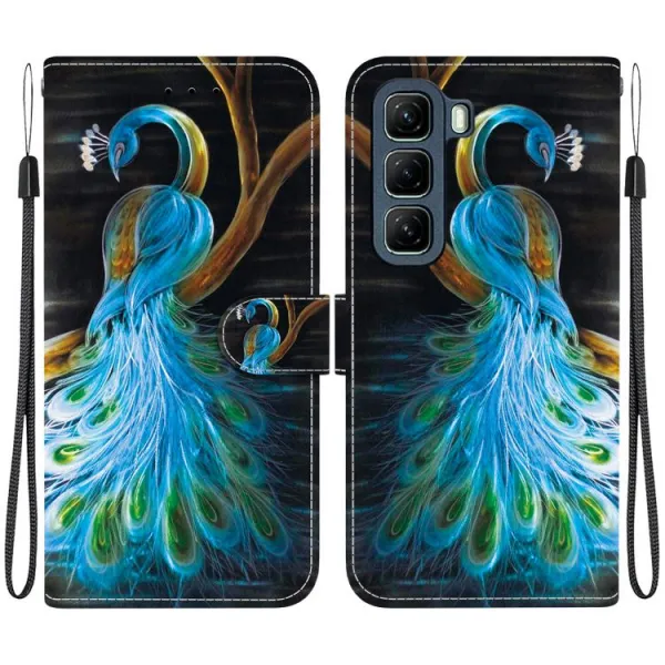 ART Peňaženkový kryt pre Infinix Hot 50 5G PEACOCK