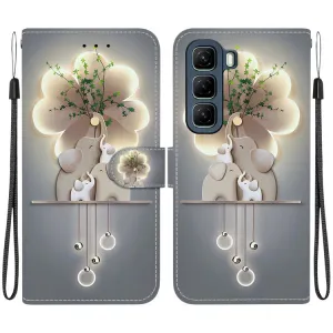 ART Peňaženkový kryt pre Infinix Hot 50 5G ELEPHANTS
