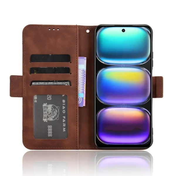 SLOT Peňaženkový obal pre Infinix Hot 50 5G hnedý