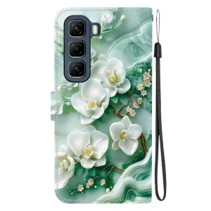 ART Peňaženkový kryt pre Infinix Hot 50 5G JADE FLOWERS