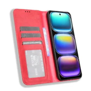 BUSINESS Peňaženkový kryt pre Infinix Hot 50 červený