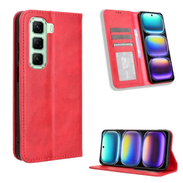 BUSINESS Peňaženkový kryt pre Infinix Hot 50 červený