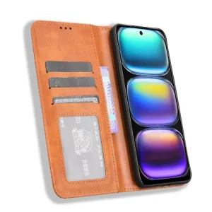 BUSINESS Peňaženkový kryt pre Infinix Hot 50 hnedý