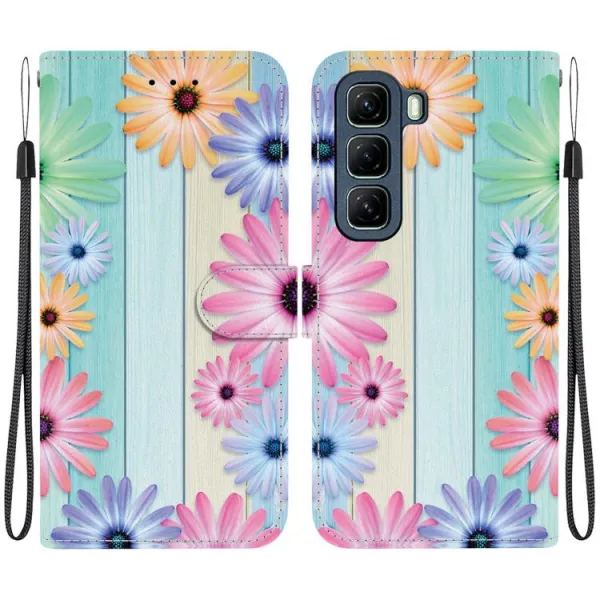 ART Peňaženkový kryt pre Infinix Hot 50 5G SUNFLOWERS