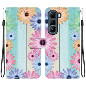 ART Peňaženkový kryt pre Infinix Hot 50 5G SUNFLOWERS