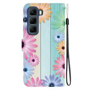 ART Peňaženkový kryt pre Infinix Hot 50 5G SUNFLOWERS