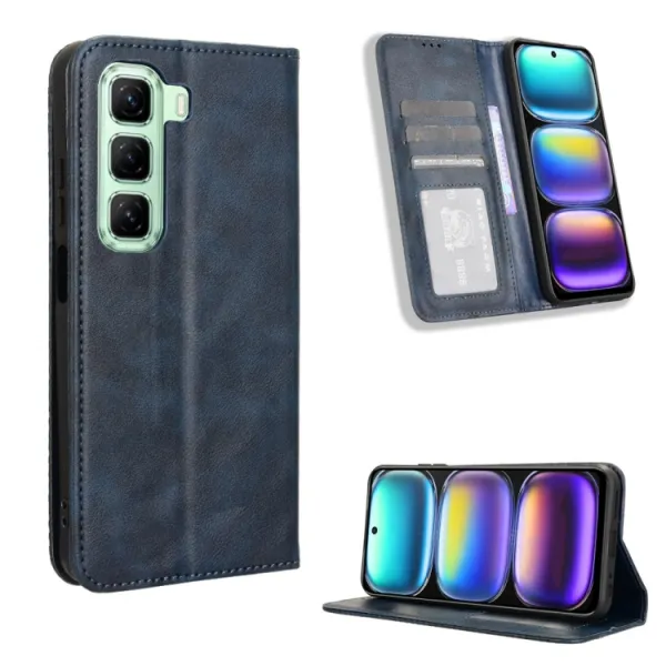 BUSINESS Peňaženkový kryt pre Infinix Hot 50 modrý