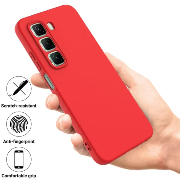 RUBBER Ochranný obal pre Infinix Hot 50 Pro+ červený