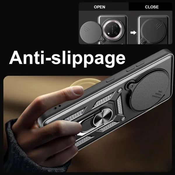 RING CAMERA Kryt s držiakom pre Honor Magic7 Lite 5G čierny