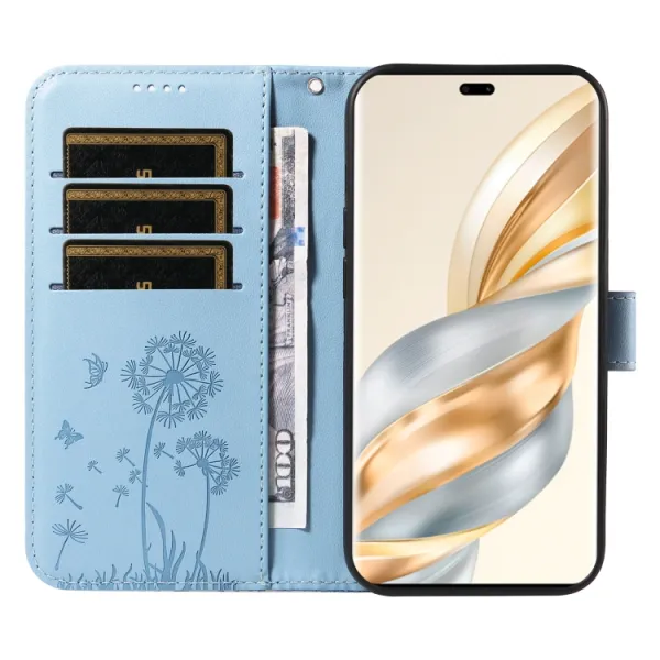ART DANDELION Peňaženkové puzdro pre Honor Magic7 Lite 5G svetlomodré