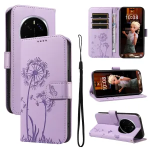 ART DANDELION Peňaženkové puzdro pre Honor Magic7 Pro 5G fialové