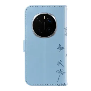 ART DANDELION Peňaženkové puzdro pre Honor Magic7 Pro 5G svetlomodré