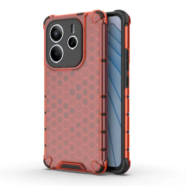 HONEYCOMB Ochranný kryt Xiaomi Redmi Note 14 5G červený