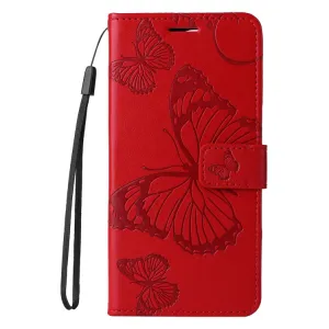 ART BUTTERFLY Peňaženkový obal pre Apple iPhone 16e / iPhone 17e červený