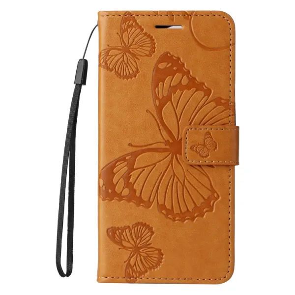 ART BUTTERFLY Peňaženkový obal pre Apple iPhone 16e / iPhone 17e žltý