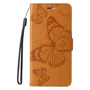 ART BUTTERFLY Peňaženkový obal pre Apple iPhone 16e / iPhone 17e žltý