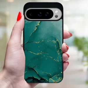 MY ART Ochranný kryt pre Google Pixel 9 Pro GREEN MARBLE (145)