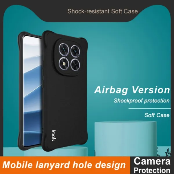 IMAK AIRBAG Extra odolný kryt Xiaomi Redmi Note 14 Pro 5G / Poco X7 MATTE BLACK