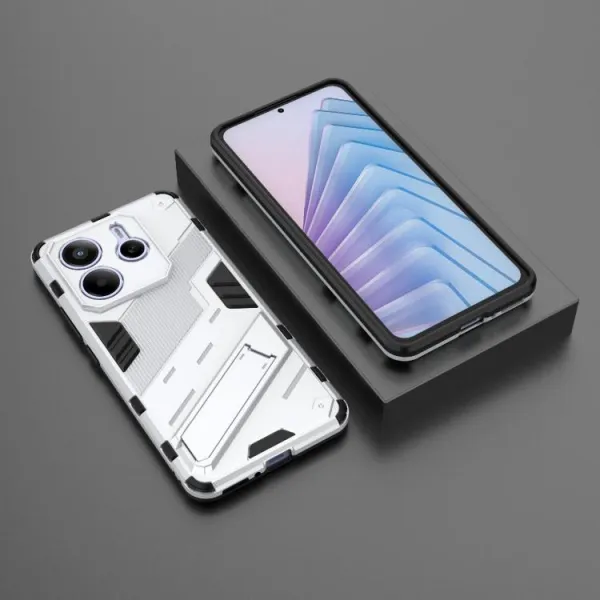BIB Ochranný obal so stojanom pre Xiaomi Redmi Note 14 5G biely