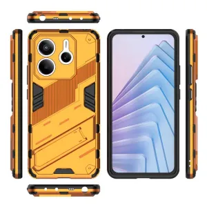 BIB Ochranný obal so stojanom pre Xiaomi Redmi Note 14 5G oranžový