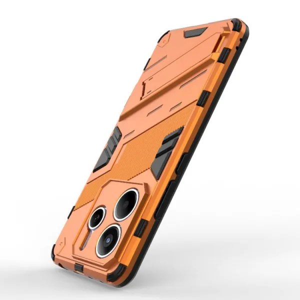 BIB Ochranný obal so stojanom pre Xiaomi Redmi Note 14 5G oranžový