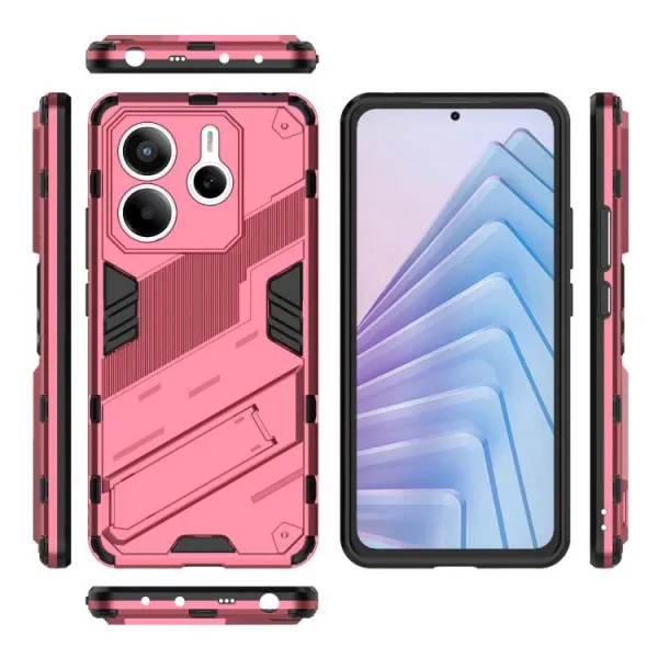 BIB Ochranný obal so stojanom pre Xiaomi Redmi Note 14 5G ružový