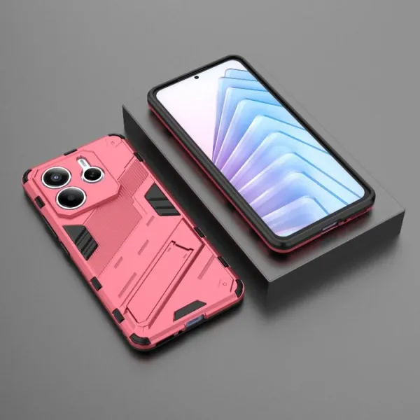 BIB Ochranný obal so stojanom pre Xiaomi Redmi Note 14 5G ružový