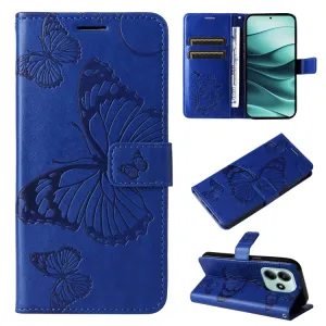 ART BUTTERFLY Peňaženkový obal pre Xiaomi Redmi Note 14 5G modrý