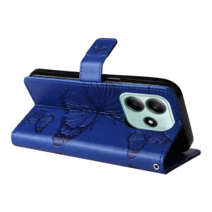 ART BUTTERFLY Peňaženkový obal pre Xiaomi Redmi Note 14 5G modrý