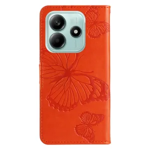 ART BUTTERFLY Peňaženkový obal pre Xiaomi Redmi Note 14 5G oranžový