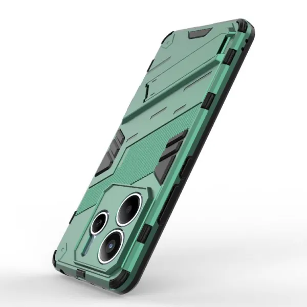 BIB Ochranný obal so stojanom pre Xiaomi Redmi Note 14 5G zelený