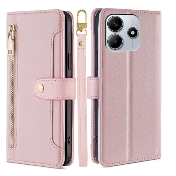 PASTEL Peňaženkové puzdro pre Xiaomi Redmi Note 14 5G ružové