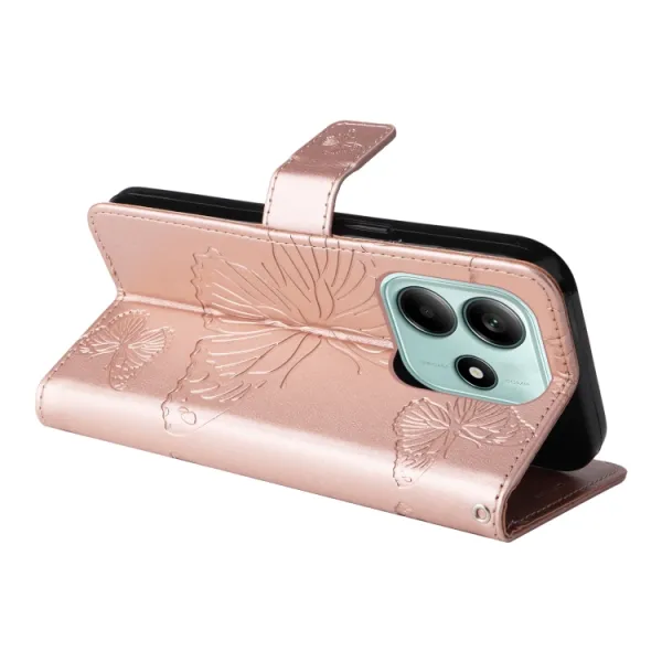 ART BUTTERFLY Peňaženkový obal pre Xiaomi Redmi Note 14 5G ružový