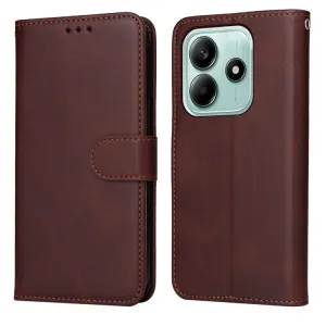 SMOOTH Peňaženkové puzdro pre Xiaomi Redmi Note 14 5G hnedé