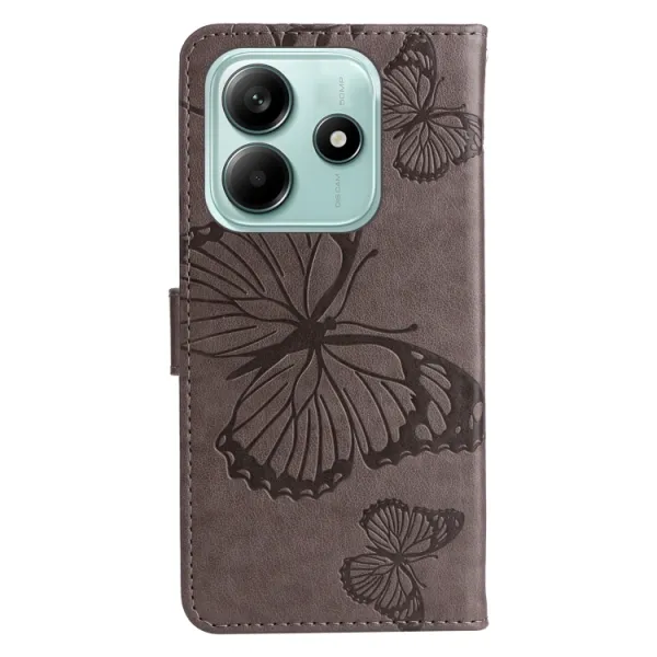 ART BUTTERFLY Peňaženkový obal pre Xiaomi Redmi Note 14 5G šedý