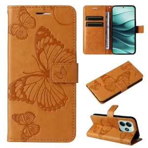 ART BUTTERFLY Peňaženkový obal pre Xiaomi Redmi Note 14 5G žltý