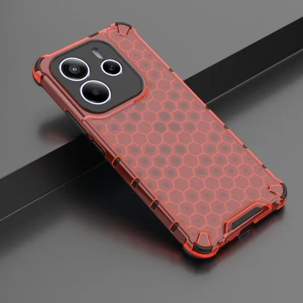 HONEYCOMB Ochranný kryt Xiaomi Redmi Note 14 5G červený