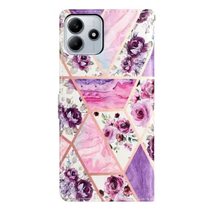 ART Peňaženkový kryt pre Xiaomi Redmi Note 14 5G PURPLE MARBLE