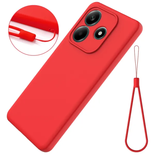 RUBBER Ochranný obal pre Xiaomi Redmi Note 14 5G červený