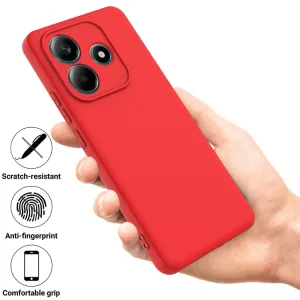 RUBBER Ochranný obal pre Xiaomi Redmi Note 14 5G červený