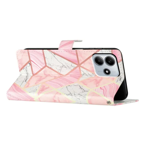 ART Peňaženkový kryt pre Xiaomi Redmi Note 14 5G PINK MARBLE