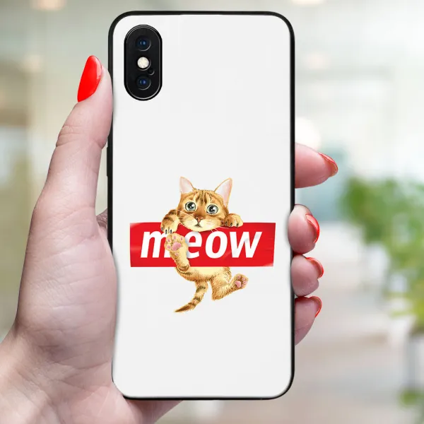 MY ART Ochranný kryt pre Apple iPhone X / XS MEOW (183)