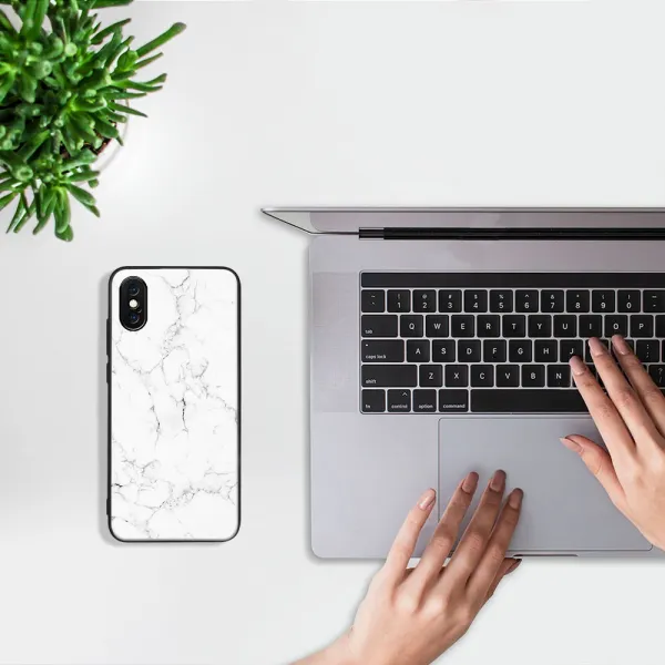 MY ART Ochranný kryt pre Apple iPhone X / XS WHITE MARBLE (144)