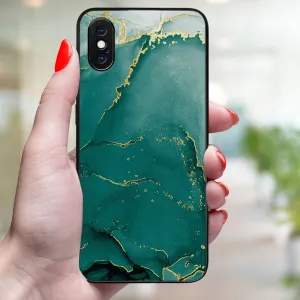 MY ART Ochranný kryt pre Apple iPhone X / XS GREEN MARBLE (145)