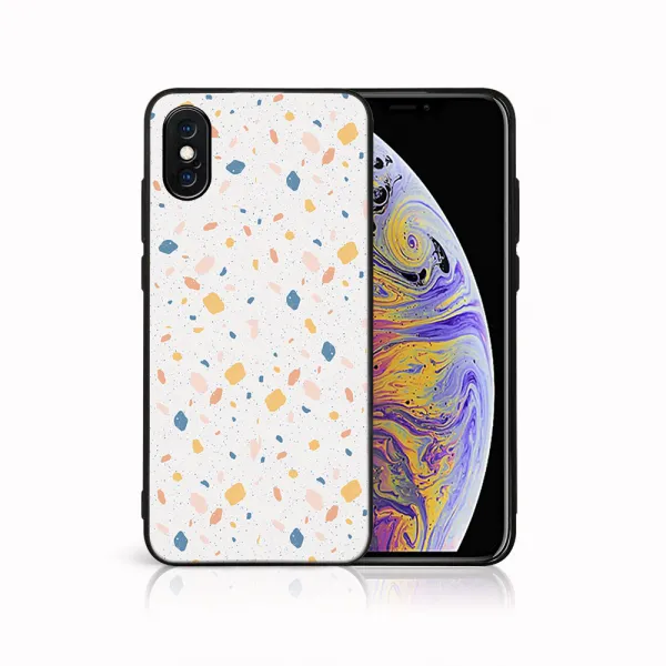 MY ART Ochranný kryt pre Apple iPhone X / XS ORANGE TERRAZZO (165)