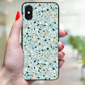 MY ART Ochranný kryt pre Apple iPhone X / XS BLUE TERRAZZO (164)