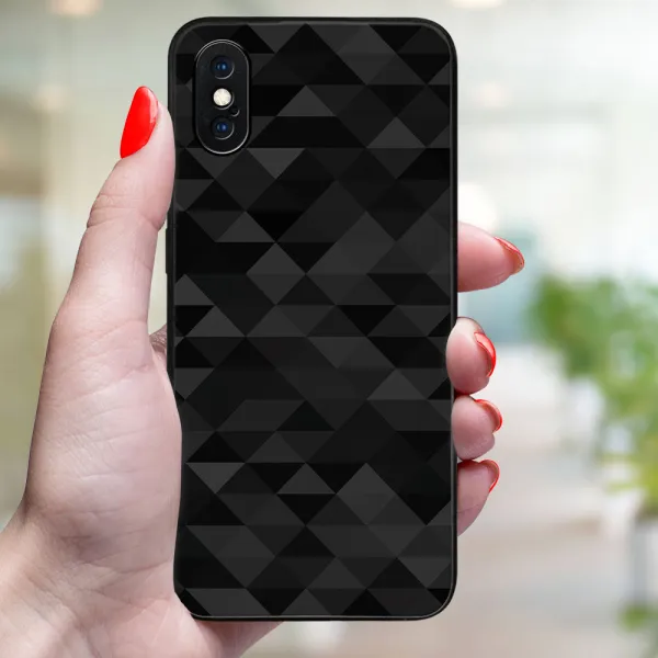 MY ART Ochranný kryt pre Apple iPhone X / XS BLACK TRIANGLES (232)