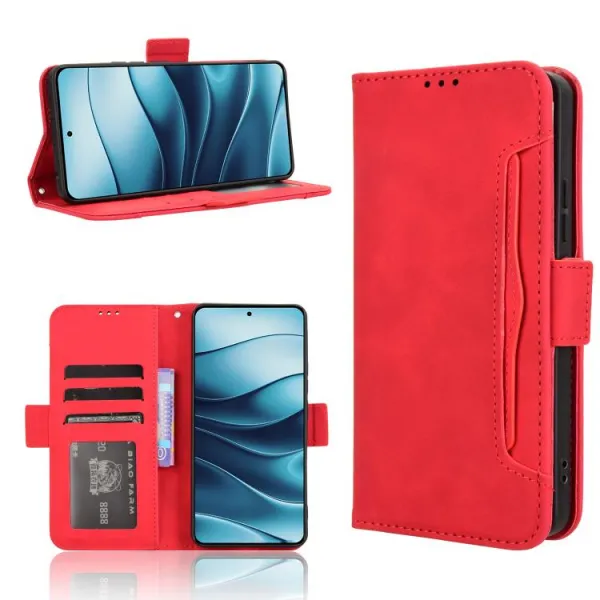 SLOT Peňaženkový obal pre Xiaomi Redmi Note 14 červený